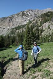 Craig and stanley at the fork to crow creek lakes [sat jul 3 09:58:50 mdt 2021]